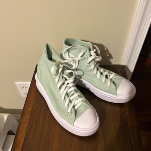 Converse Light Green High-Top Sneakers
